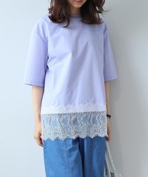 【M/L】レースヘムブラウス
