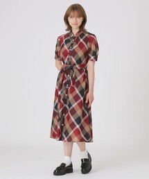 BLUE LABEL CRESTBRIDGE | クレストブリッジチェックカラミクロスドレス(ワンピース)
