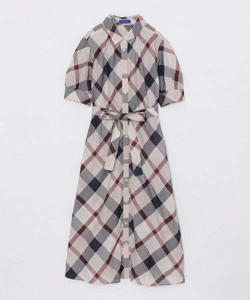 BLUE LABEL CRESTBRIDGE(ブルーレーベルクレストブリッジ)の「クレストブリッジチェックカラミクロスドレス(ワンピース・レディース・レッド/パープル系その他4・36/38/40)」の3枚目の写真