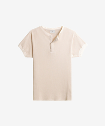 HEYSTE（ヘイスト）の「オリジナルサーマルニットヘンリーティーエクリュ（Tシャツ/カットソー）」