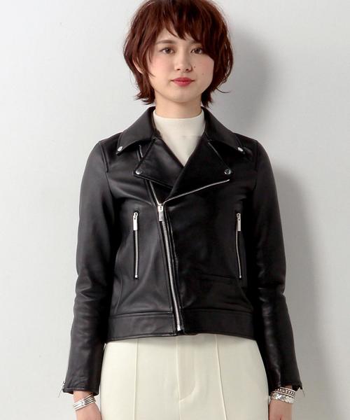 UNITED ARROWS(ユナイテッドアローズ)の「UWMF レザー ライダース◆(ライダースジャケット・レディース・ブラック・38/40/36)」の6枚目の写真