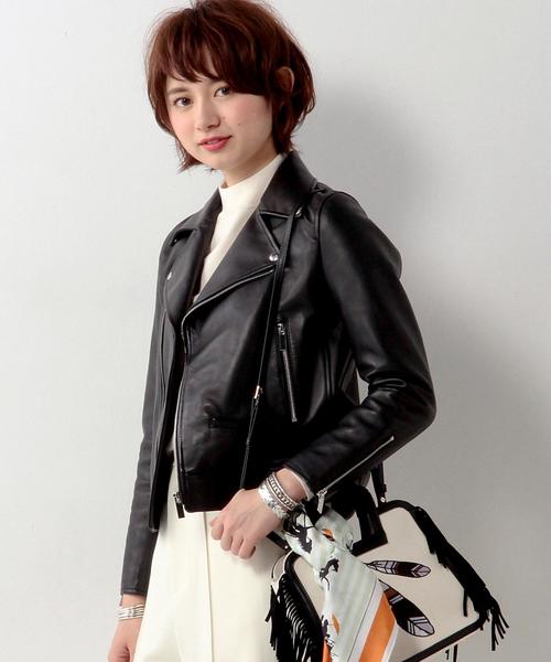 UNITED ARROWS(ユナイテッドアローズ)の「UWMF レザー ライダース◆(ライダースジャケット・レディース・ブラック・38/40/36)」の4枚目の写真