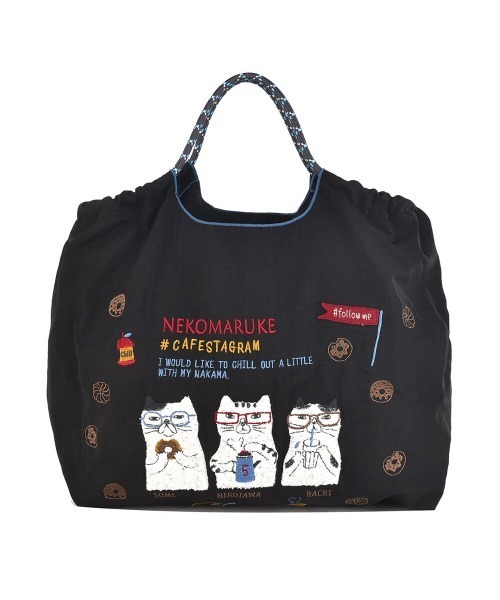 BACKYARD FAMILY(バックヤードファミリー)の「撥水加工 刺繍ワッシャーバッグ(トートバッグ・レディース・グレー/ブラック/オフホワイト/ブルー/マスタード/ブルーグリーン・FREE)」の1枚目の写真