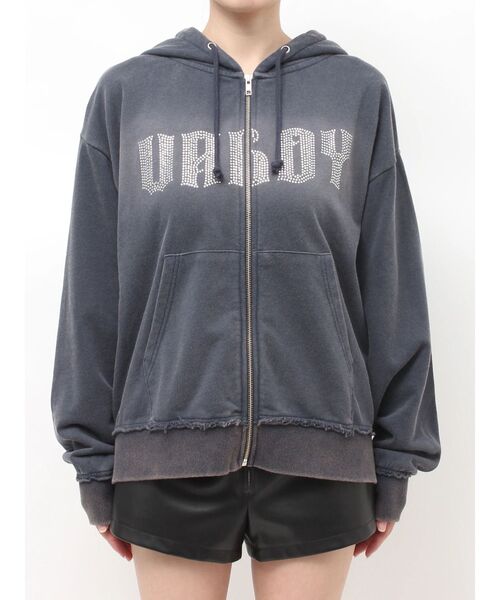 GYDA（ジェイダ）の「VALDY processing bijou ZIPパーカー（パーカー・レディース・ブラック/ネイビー・FREE）」の17枚目の写真