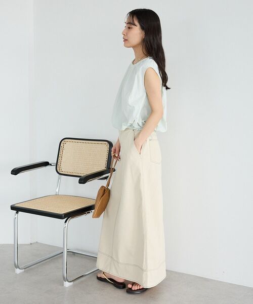 CRAFT STANDARD BOUTIQUE(クラフトスタンダードブティック)の「バルーンノースリーブブラウス(シャツ/ブラウス・レディース・ライトグレー/グレー・FREE)」の10枚目の写真