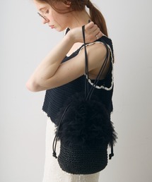 frill drawstring bag / フリルドローストリングバッグ