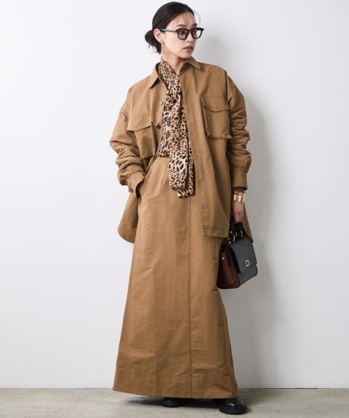 CHIC STYLE（シックスタイル）の「シャツブルゾン＜大きいサイズ有＞シックスタイル（ブルゾン・レディース・ベージュ系/ブラック・LL/L/M/5L/4L/3L）」の16枚目の写真