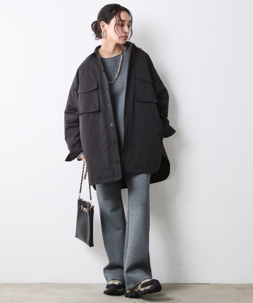 CHIC STYLE（シックスタイル）の「シャツブルゾン＜大きいサイズ有＞シックスタイル（ブルゾン・レディース・ベージュ系/ブラック・LL/L/M/5L/4L/3L）」の17枚目の写真