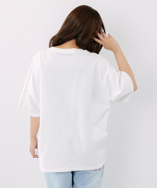 ScoLar Parity(スカラーパリティ)の「362124:クリームソーダおばけウサギ柄Tシャツ(Tシャツ/カットソー・レディース・チャコールグレー/サックスブルー/オフホワイト・M)」の7枚目の写真