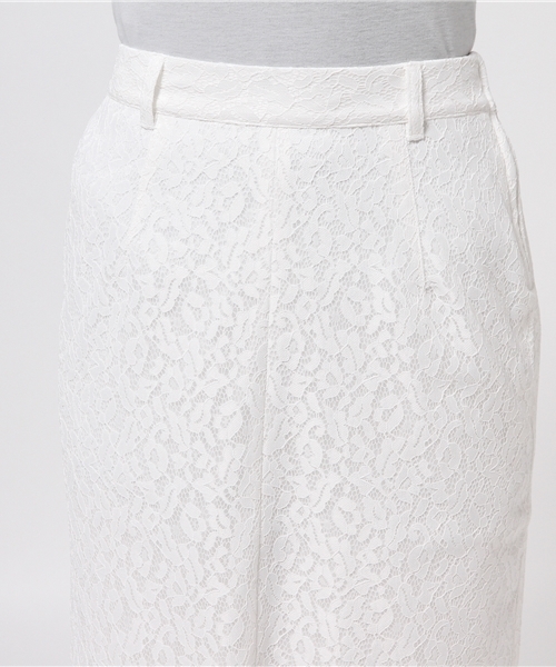 Chico（チコ）の「レースミモレ丈タイトスカート（スカート・レディース・ホワイト/ライトブルー・FREE）」の6枚目の写真