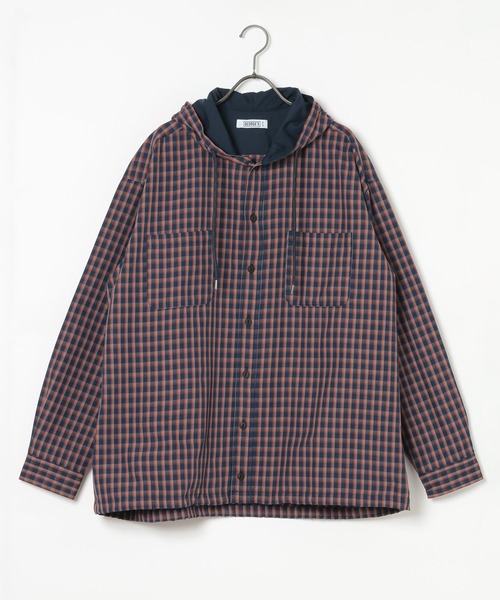 GEORGE'S（ジョージズ）の「チェックドローコードシャツパーカー（パーカー・メンズ・ネイビー/ベージュ・LARGE/MEDIUM）」の19枚目の写真