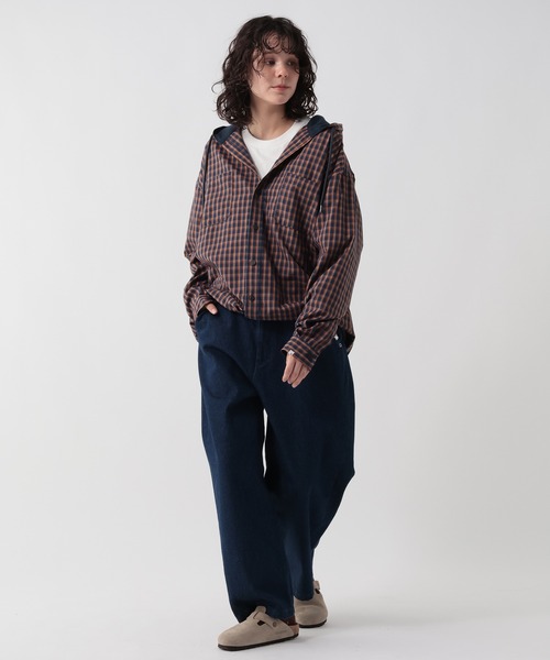 GEORGE'S（ジョージズ）の「チェックドローコードシャツパーカー（パーカー・メンズ・ネイビー/ベージュ・LARGE/MEDIUM）」の11枚目の写真
