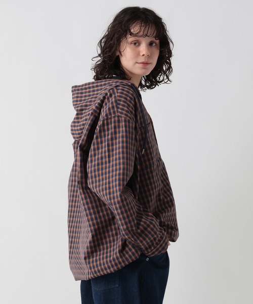 GEORGE'S（ジョージズ）の「チェックドローコードシャツパーカー（パーカー・メンズ・ネイビー/ベージュ・LARGE/MEDIUM）」の18枚目の写真