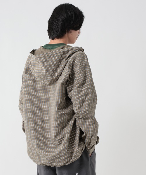 GEORGE'S（ジョージズ）の「チェックドローコードシャツパーカー（パーカー・メンズ・ネイビー/ベージュ・LARGE/MEDIUM）」の9枚目の写真