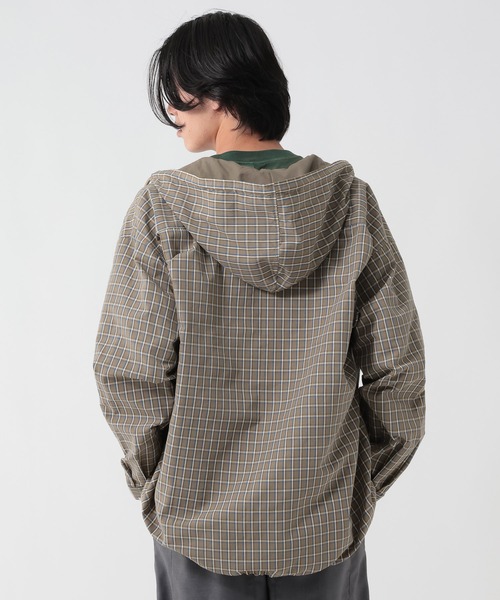 GEORGE'S（ジョージズ）の「チェックドローコードシャツパーカー（パーカー・メンズ・ネイビー/ベージュ・LARGE/MEDIUM）」の10枚目の写真