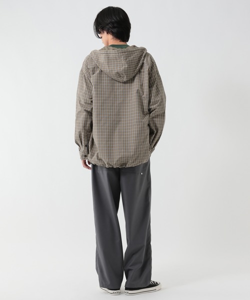 GEORGE'S（ジョージズ）の「チェックドローコードシャツパーカー（パーカー・メンズ・ネイビー/ベージュ・LARGE/MEDIUM）」の4枚目の写真