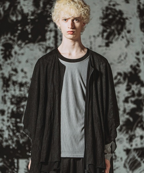 NO ID.(ノーアイディ)の「【NO ID.】Reversible ZIP Poncho / リバーシブルZIPポンチョ(ポンチョ・メンズ・ブラック/グレー/その他23・ONE SIZE)」の2枚目の写真