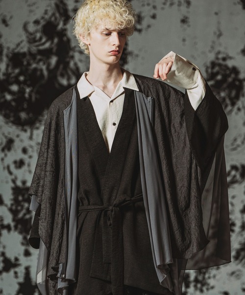 NO ID.(ノーアイディ)の「【NO ID.】Reversible ZIP Poncho / リバーシブルZIPポンチョ(ポンチョ・メンズ・ブラック/グレー/その他23・ONE SIZE)」の5枚目の写真