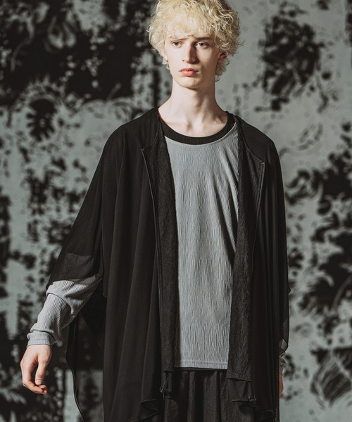 NO ID.(ノーアイディ)の「【NO ID.】Reversible ZIP Poncho / リバーシブルZIPポンチョ(ポンチョ・メンズ・ブラック/グレー/その他23・ONE SIZE)」の4枚目の写真