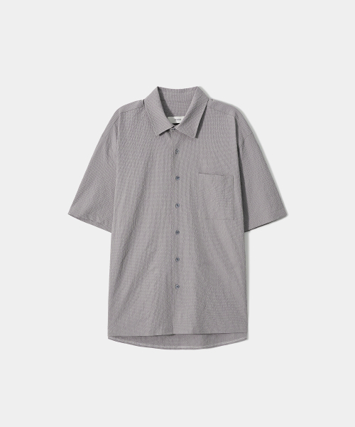 TRIP LE SENS（トリップ ル センス）の「ミストグリッドハーフシャツ_グレー（シャツ/ブラウス・メンズ・その他・MEDIUM/LARGE）」の4枚目の写真