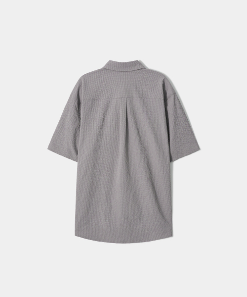 TRIP LE SENS（トリップ ル センス）の「ミストグリッドハーフシャツ_グレー（シャツ/ブラウス・メンズ・その他・MEDIUM/LARGE）」の5枚目の写真