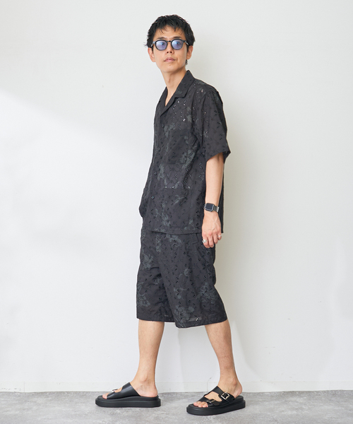 B.C STOCK(ベーセーストック)の「アロハレースショーツ(その他パンツ・メンズ・ブラック/ネイビー・LARGE/MEDIUM)」の4枚目の写真