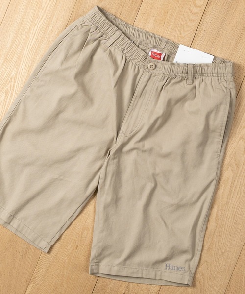 HANES（ヘインズ）の「【3】〔Hanes/ヘインズ〕チノクロス リラックス ショートパンツ（チノパンツ・メンズ・カーキ/ベージュ/ブラック/ネイビー・X-LARGE/LARGE/MEDIUM）」の2枚目の写真