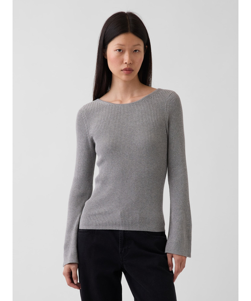 GAP（ギャップ）の「コットン100%リブ フィットセーター（ニット/セーター・レディース・グレー/ブラック/ブルー/ブラウン・XS/S/M/L/XXS/XL）」の2枚目の写真