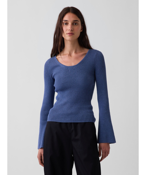 GAP（ギャップ）の「コットン100%リブ フィットセーター（ニット/セーター・レディース・グレー/ブラック/ブルー/ブラウン・XS/S/M/L/XXS/XL）」の4枚目の写真