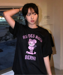 [ベルニ x ロア] ウィズロゴ半袖Tシャツ (ネイビー)