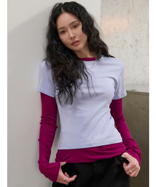 MORVE13（モルブ13）の「シグニチャーショートスリーブトップ（ネイビー）（Tシャツ/カットソー・レディース・アイボリー/スカイブルー/レッド/ネイビー/ブラック・SMALL/MEDIUM）」の9枚目の写真