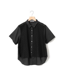 MARMARMAR フロントレースハーフスリーブシャツ
