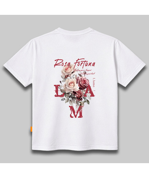 LLAMO（エラモ）の「ロサポルトゥナ 半袖Tシャツ 男女共用 ビッグサイズ（Tシャツ/カットソー・メンズ・ホワイト/チャコールグレー/ブラック/ベージュ・SMALL/MEDIUM/LARGE/X-LARGE/2XL/4XL/3XL）」の2枚目の写真