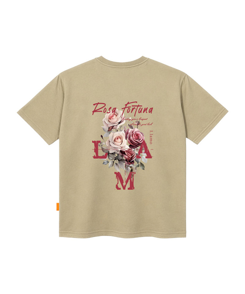 LLAMO（エラモ）の「ロサポルトゥナ 半袖Tシャツ 男女共用 ビッグサイズ（Tシャツ/カットソー・メンズ・ホワイト/チャコールグレー/ブラック/ベージュ・SMALL/MEDIUM/LARGE/X-LARGE/2XL/4XL/3XL）」の5枚目の写真
