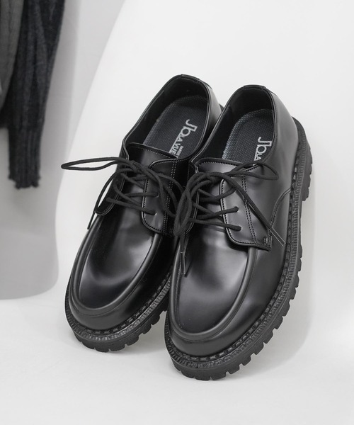 1111clothing(ワンフォークロージング)の「ボリュームアップ チロリアンシューズ / Volume Up Tyrolean Shoes(ローファー・メンズ・ブラック/ブラウン・26cm/26.5cm/27cm/27.5cm/28cm)」の2枚目の写真