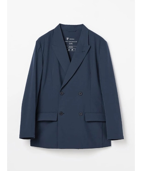 Perfect Suit FActory(パーフェクトスーツファクトリー)の「【上下セット/TOKYORUN】持ち運びが可能な ポン!パクトスーツ ダブル(スーツセット・メンズ・ネイビー/ブラック・L/M)」の8枚目の写真