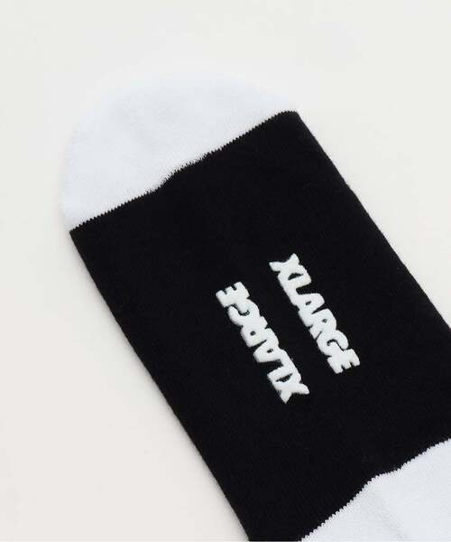 XLARGE KIDS（エクストララージキッズ）の「OG刺しゅうリブクルーソックス（ソックス/靴下・キッズ・ブラック/ホワイト・17-19cm/15-17cm/19-21cm/13-15cm）」の4枚目の写真