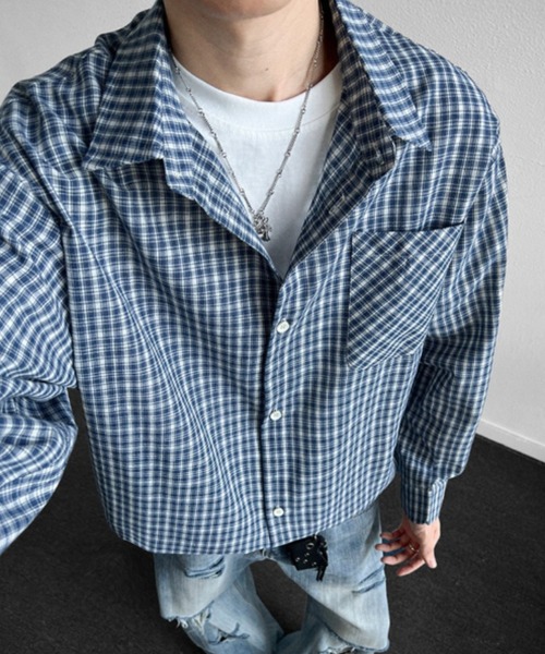 link lot(リンクロット)の「【26年秋冬新作アイテム】ベーシックチェックシャツ(シャツ/ブラウス・メンズ・ブラウン系その他/ブルー系その他/ブルー系その他2・M/L)」の11枚目の写真