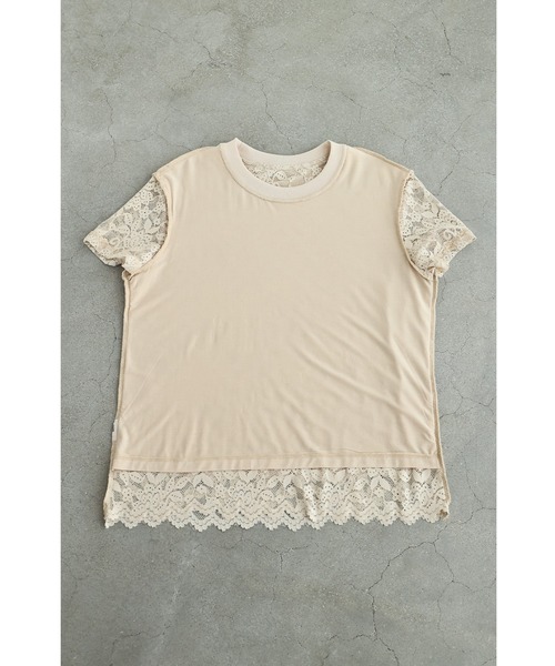 cawaii(カワイイ)の「ストレスフリー。よく伸び総レースTシャツトップス(Tシャツ/カットソー・レディース・ブラック/ベージュ・FREE)」の15枚目の写真