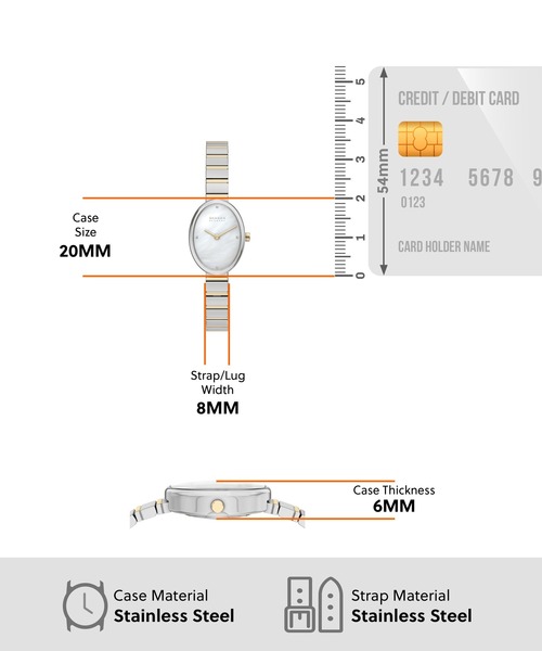 SKAGEN(スカーゲン)の「スカーゲン 腕時計 レディース アナログ ステンレス SKW3198(アナログ腕時計・レディース・マルチ・FREE)」の5枚目の写真