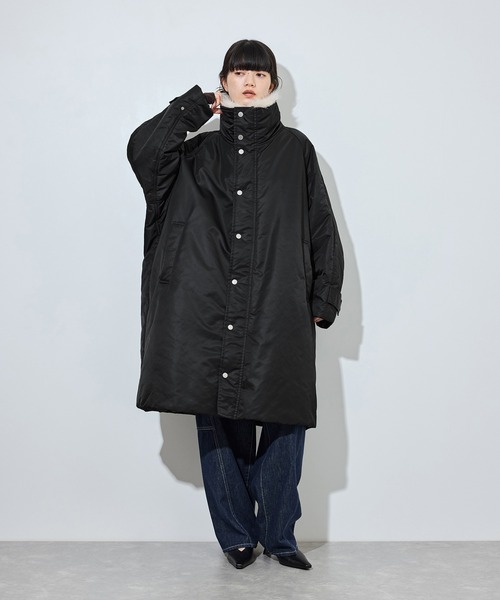 upperhights(アッパーハイツ)の「【upper hights for ADAM ET ROPE'】別注 THE U-BENCH COAT(ナイロンジャケット・レディース・ブラック/グレー・FREE)」の6枚目の写真