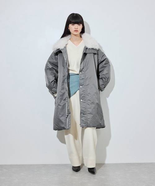 upperhights(アッパーハイツ)の「【upper hights for ADAM ET ROPE'】別注 THE U-BENCH COAT(ナイロンジャケット・レディース・ブラック/グレー・FREE)」の7枚目の写真
