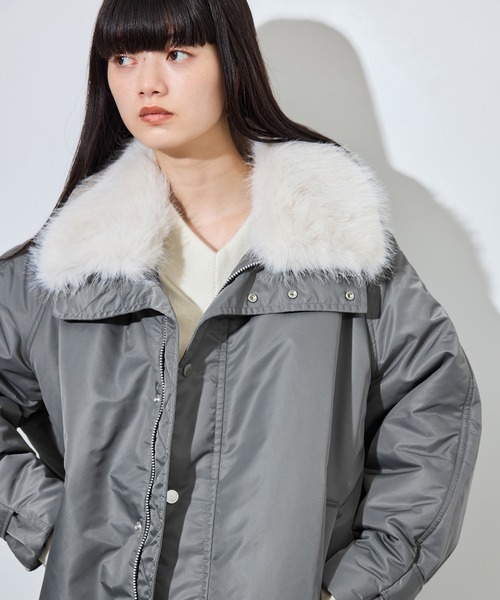upperhights(アッパーハイツ)の「【upper hights for ADAM ET ROPE'】別注 THE U-BENCH COAT(ナイロンジャケット・レディース・ブラック/グレー・FREE)」の10枚目の写真