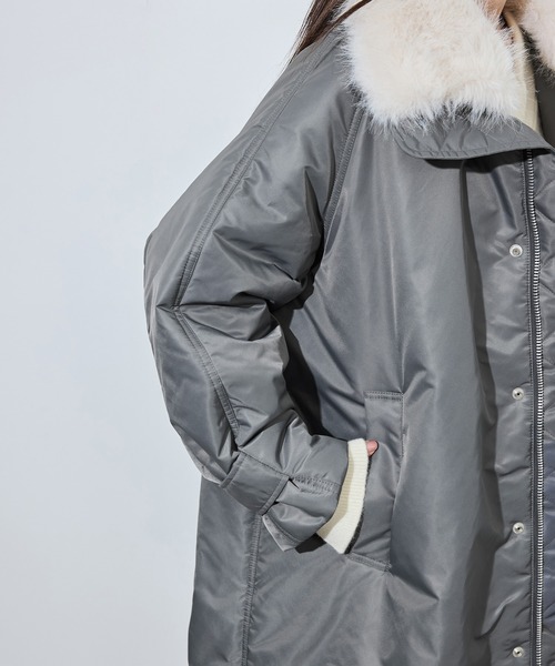 upperhights(アッパーハイツ)の「【upper hights for ADAM ET ROPE'】別注 THE U-BENCH COAT(ナイロンジャケット・レディース・ブラック/グレー・FREE)」の11枚目の写真