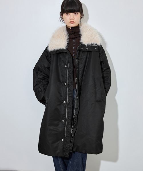 upperhights(アッパーハイツ)の「【upper hights for ADAM ET ROPE'】別注 THE U-BENCH COAT(ナイロンジャケット・レディース・ブラック/グレー・FREE)」の17枚目の写真