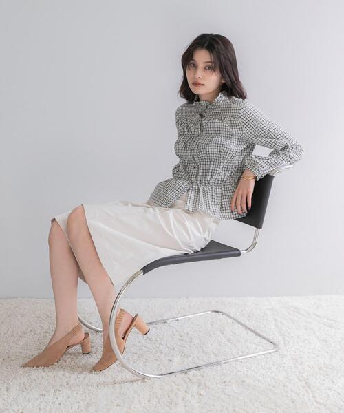 URBAN RESEARCH ROSSO WOMEN(アーバンリサーチ ロッソ)の「チェックシャーリングブラウス(シャツ/ブラウス・レディース・ブラック/ブラウン/オフホワイト・FREE)」の2枚目の写真