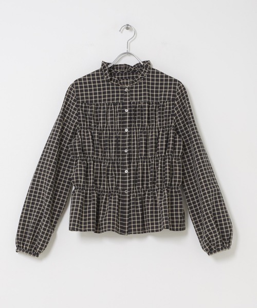 URBAN RESEARCH ROSSO WOMEN(アーバンリサーチ ロッソ)の「チェックシャーリングブラウス(シャツ/ブラウス・レディース・ブラック/ブラウン/オフホワイト・FREE)」の14枚目の写真