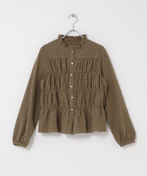 URBAN RESEARCH ROSSO WOMEN(アーバンリサーチ ロッソ)の「チェックシャーリングブラウス(シャツ/ブラウス・レディース・ブラック/ブラウン/オフホワイト・FREE)」の20枚目の写真