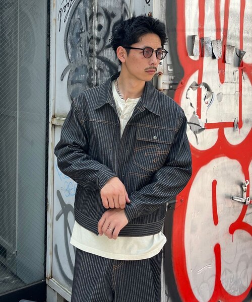 CIAOPANIC(チャオパニック)の「【cian denim/シアンデニム】クロップドデニムジャケット(デニムジャケット・メンズ・ブラウン/インディゴブルー/グレー・LARGE/MEDIUM/SMALL)」の19枚目の写真