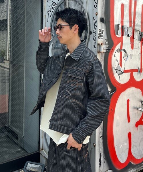 CIAOPANIC(チャオパニック)の「【cian denim/シアンデニム】クロップドデニムジャケット(デニムジャケット・メンズ・ブラウン/インディゴブルー/グレー・LARGE/MEDIUM/SMALL)」の20枚目の写真